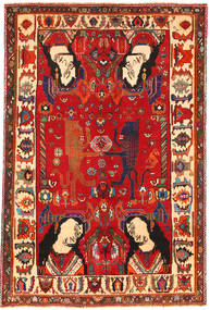  Ghashgai Figur/Bilde Teppe 153X235 Ekte Orientalsk Håndknyttet Rust/Mørk Rød (Ull, Persia/Iran)