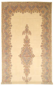 Kerman Teppe 355X780 Ekte Orientalsk Håndknyttet Brun/Lysbrun Stort (Ull, Persia/Iran)