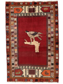  Ghashghai Fine Teppe 129X192 Ekte Orientalsk Håndknyttet Rød, Beige (Ull, )