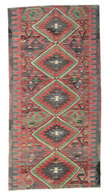  Kelim Halvt Antikke Tyrkiske Teppe 157X308 Ekte Orientalsk Håndvevd Rust/Mørk Grønn (Ull, Tyrkia)