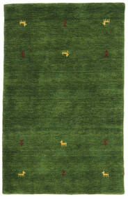 Gabbeh Loom Two Lines - Grønn Teppe 100X160 Moderne Svart (Ull, India)