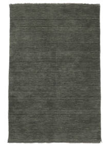 Handloom Fringes - Mørk Grå Teppe 100X160 Moderne Svart (Ull, India)
