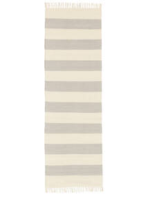 Kjøkken Teppe Cotton Stripe 80X250 Bomull Moderne Stripet Grå/Off White 