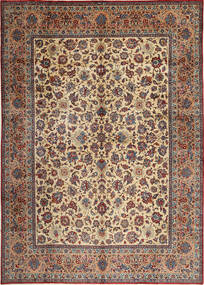  Yazd Signert: Binesh Teppe 303X435 Ekte Orientalsk Håndknyttet Brun, Beige Stort (Ull, Persia/Iran)