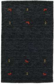  Gabbeh Loom Two Lines - Svart/Grå Teppe 100X160 Moderne Svart (Ull, India)