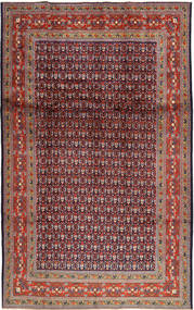  Sarough Mir Teppe 202X327 Ekte Orientalsk Håndknyttet Mørk Rød/Mørk Lilla (Ull, Persia/Iran)