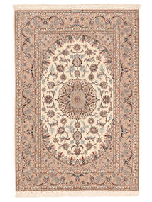  Isfahan Silkerenning Teppe 160X235 Ekte Orientalsk Håndknyttet Beige, Oransje ()