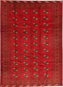  Turkaman Teppe 208X293 Ekte Orientalsk Håndknyttet Rød/Rust (Ull, Persia/Iran)