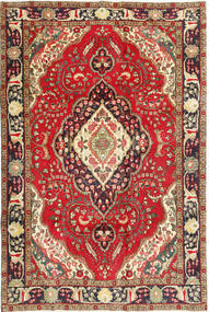  Tabriz Teppe 200X298 Ekte Orientalsk Håndknyttet Mørk Rød/Mørk Brun (Ull, Persia/Iran)