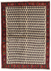  Afshar/Sirjan Teppe 114X158 Ekte Orientalsk Håndknyttet Mørk Brun/Beige (Ull, Persia/Iran)