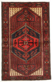  Hamadan Teppe 124X200 Ekte Orientalsk Håndknyttet Mørk Rød/Mørk Brun (Ull, Persia/Iran)