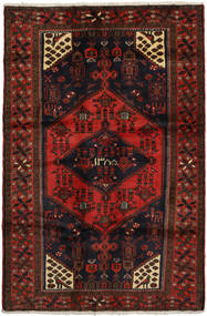  Hamadan Teppe 131X200 Ekte Orientalsk Håndknyttet Mørk Brun/Mørk Rød (Ull, Persia/Iran)