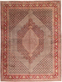  Senneh Teppe 300X397 Ekte Orientalsk Håndknyttet Lysbrun/Mørk Rød Stort (Ull, Persia/Iran)