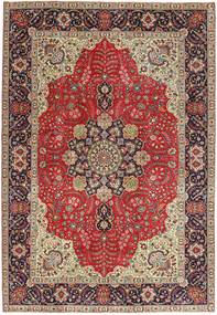  Tabriz Patina Teppe 203X290 Ekte Orientalsk Håndknyttet Mørk Rød/Lysbrun (Ull, Persia/Iran)