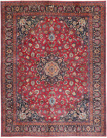  Mashad Teppe 300X387 Ekte Orientalsk Håndknyttet Mørk Rød/Mørk Blå Stort (Ull, Persia/Iran)