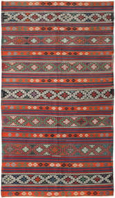  Kelim Tyrkiske Teppe 175X313 Ekte Orientalsk Håndvevd Mørk Rød/Svart (Ull, Tyrkia)