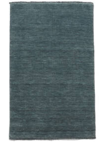  Handloom Fringes - Mørk Teal Teppe 100X160 Moderne Svart/Mørk Blå (Ull, India)