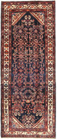  Hamadan Teppe 112X290 Ekte Orientalsk Håndknyttet Teppeløpere Mørk Rød/Mørk Blå (Ull, Persia/Iran)