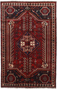  Shiraz Teppe 159X243 Ekte Orientalsk Håndknyttet Mørk Rød/Mørk Brun (Ull, Persia/Iran)
