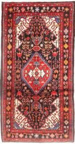  Nahavand Teppe 155X297 Ekte Orientalsk Håndknyttet Teppeløpere Mørk Rød/Mørk Brun (Ull, Persia/Iran)