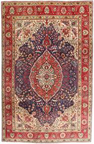  Tabriz Teppe 200X302 Ekte Orientalsk Håndknyttet Mørk Rød/Mørk Brun (Ull, Persia/Iran)