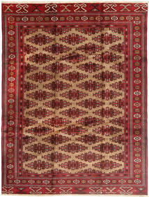  Turkaman Teppe 235X315 Ekte Orientalsk Håndknyttet Mørk Rød/Lysbrun (Ull, Persia/Iran)
