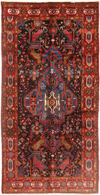  Nahavand Teppe 158X310 Ekte Orientalsk Håndknyttet Teppeløpere Mørk Rød/Mørk Brun (Ull, Persia/Iran)