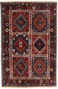  Yalameh Teppe 98X152 Ekte Orientalsk Håndknyttet Mørk Rød/Svart (Ull, Persia/Iran)