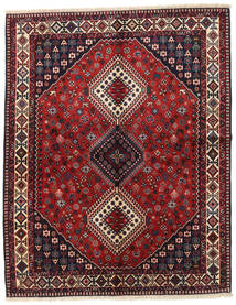  Yalameh Teppe 156X195 Ekte Orientalsk Håndknyttet Mørk Rød/Rød (Ull, )