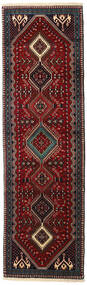  Yalameh Teppe 88X295 Ekte Orientalsk Håndknyttet Teppeløpere Mørk Rød/Rød (Ull, )