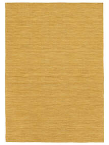  Kelim Loom - Gul Teppe 160X230 Ekte Moderne Håndvevd Gul/Lysbrun/Brun (Ull, India)