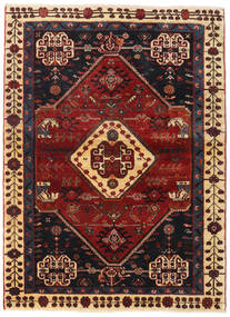  Ghashghai Teppe 108X148 Ekte Orientalsk Håndknyttet Mørk Rød/Svart (Ull, Persia/Iran)