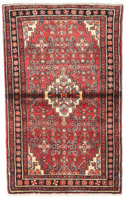  Hosseinabad Teppe 96X155 Ekte Orientalsk Håndknyttet Rød/Mørk Rød (Ull, )