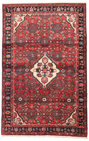  Hosseinabad Teppe 105X165 Ekte Orientalsk Håndknyttet Rød/Mørk Rød (Ull, )