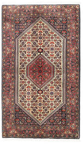  Bidjar Zanjan Teppe 89X148 Ekte Orientalsk Håndknyttet Mørk Rød/Mørk Brun (Ull, Persia/Iran)