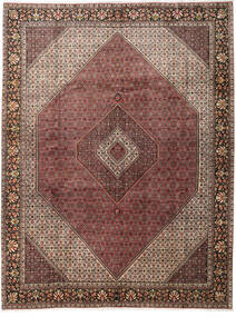  Bidjar Teppe 303X396 Ekte Orientalsk Håndknyttet Mørk Rød/Mørk Brun Stort (Ull, Persia/Iran)