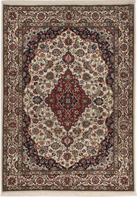  Ilam Sherkat Farsh Silke Teppe 100X145 Ekte Orientalsk Håndknyttet Mørk Brun/Lys Grå (Ull/Silke, Persia/Iran)
