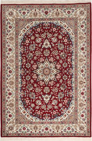  Isfahan Silkerenning Teppe 108X164 Ekte Orientalsk Håndknyttet Oransje/Beige ()