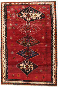  Shiraz Teppe 162X239 Ekte Orientalsk Håndknyttet Mørk Rød/Rød (Ull, Persia/Iran)
