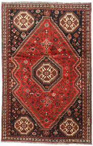  Shiraz Teppe 164X248 Ekte Orientalsk Håndknyttet Mørk Rød/Mørk Brun (Ull, Persia/Iran)