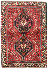  Shiraz Teppe 111X160 Persisk Ullteppe Rød/Brun Lite Teppe 