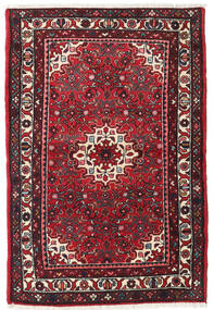  Hamadan Teppe 104X155 Ekte Orientalsk Håndknyttet Mørk Rød/Svart (Ull, Persia/Iran)