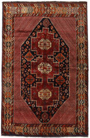  Ghashghai Teppe 157X243 Ekte Orientalsk Håndknyttet Mørk Rød (Ull, Persia/Iran)