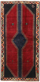  Ghashghai Teppe 105X212 Ekte Orientalsk Håndknyttet Rød/Svart (Ull, Persia/Iran)