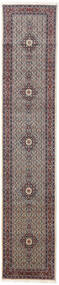  Moud Teppe 77X383 Ekte Orientalsk Håndknyttet Teppeløpere Mørk Brun/Lys Grå ( Persia/Iran)