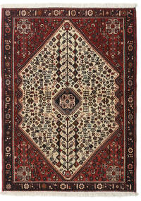  Abadeh Teppe 108X148 Ekte Orientalsk Håndknyttet Mørk Rød/Mørk Brun (Ull, Persia/Iran)