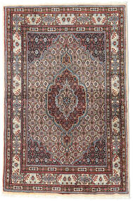  Moud Teppe 96X148 Ekte Orientalsk Håndknyttet Mørk Rød/Mørk Brun ( Persia/Iran)