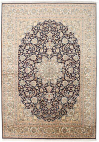  Kashmir Ren Silke Teppe 169X244 Ekte Orientalsk Håndknyttet Lysbrun/Mørk Grå (Silke, India)