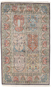  Kashmir Ren Silke Teppe 98X161 Ekte Orientalsk Håndknyttet Lys Grå/Mørk Grå (Silke, India)