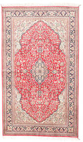  Kashmir Ren Silke Teppe 92X154 Ekte Orientalsk Håndknyttet Lyserosa/Beige (Silke, India)